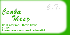 csaba thesz business card